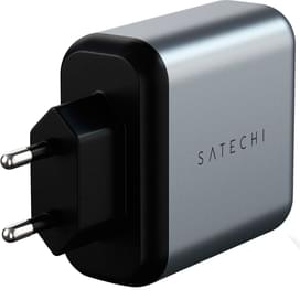Сетевое зарядное устройство 1*USB 2.4A, 1*USB Type-C 3A PD (18W), Satechi, Серый (ST-MCCAM-EU) фото