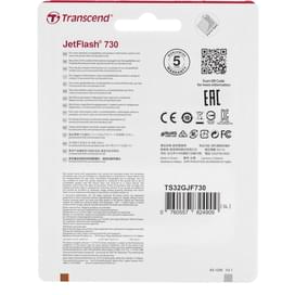 USB Флешка 32GB Transcend JetFlash 730 Type-A 3.1 Gen 1 (3.0) TD Logo (TS32GJF730-TD) фото
