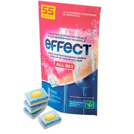 EFFECT "ALL IN 1" Ыдыс жуғыш машиналарға арналған таблеткалары 55 дана фото