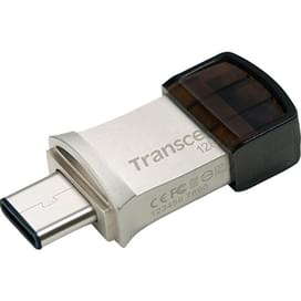 USB Флешка Type-C 128GB Transcend JetFlash 890 Type-A 3.1 Gen 1 (3.0) OTG Silver (TS128GJF890S) фото