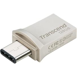 USB Флешка Type-C 128GB Transcend JetFlash 890 Type-A 3.1 Gen 1 (3.0) OTG Silver (TS128GJF890S) фото