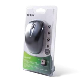Мышка беспроводная USB Delux DLM-107OGB Black фото