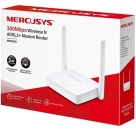Беспроводной ADSL Модем, Mercusys MW300D, 3 порта + Wi-Fi, 300 Mbps (MW300D) фото