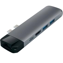 Macbook арналған Type-C Dual шоғырлағышы, *Type-C PD (87W),1*HDMI,2*USB3.0, Satechi, Сұр (ST-TCPHEM) фото