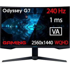 Монитор Игровой 27" Samsung LC27G75TQSIXCI 2560х1440 16:9 VA 240ГЦ (HDMI+2DP) Curved Black фото