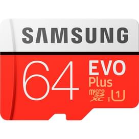 Карта памяти MicroSD 64GB Samsung Evo+, UHS-I 95MB/s, Class 10 + SD Adapter (MB-MC64HA/RU) фото