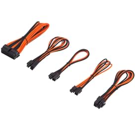 Кабель комплект питания ПК ORANGE-BLACK (папа-мама, 24Pin*1, 8Pin*2, 4Pin*2, без фиксаторов) фото