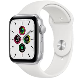 Смарт-часы Apple Watch SE GPS, 44mm Silver Aluminium Case with White Sport Band фото