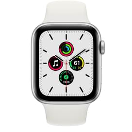 Смарт-часы Apple Watch SE GPS, 44mm Silver Aluminium Case with White Sport Band фото