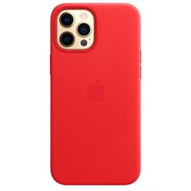 iPhone 12 Pro Max, Leather Case with MagSafe, Red (MHKJ3ZM/A) арналған тысқабы фото