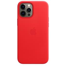 iPhone 12 Pro Max, Leather Case with MagSafe, Red (MHKJ3ZM/A) арналған тысқабы фото