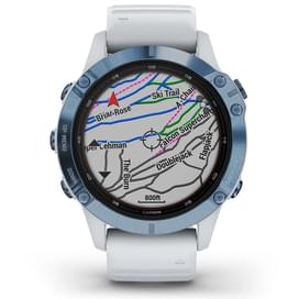 Смарт-часы Garmin Fenix 6 Pro Solar Mineral Blue with Whitestone Band фото