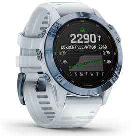 Смарт-часы Garmin Fenix 6 Pro Solar Mineral Blue with Whitestone Band фото