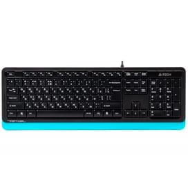 Клавиатура проводная USB A4tech Fstyler FK-10, Black/Blue фото