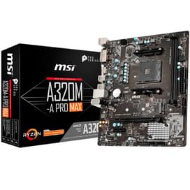 Материнская плата MSI A320M-A PRO MAX AM4 2DDR4 PCI-E 1x16 1x1 (HDMI+DVI-D) mATX фото