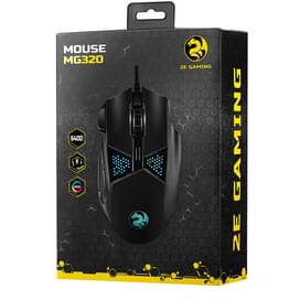 Сымды ойын тінтуірі USB 2E MG320 RGB, Black фото