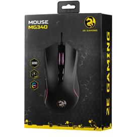 Мышка игровая проводная USB 2E MG340 RGB, Black фото