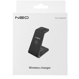 Беспроводное зарядное устройство Neo, 3 in 1, 10W, for Android, Black (NEO-T3-ANDBK) фото
