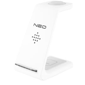 Беспроводное зарядное устройство Neo, 3 in 1, 10W, for Iphone, White (NEO-T3-IPWH) фото