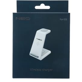 Беспроводное зарядное устройство Neo, 3 in 1, 10W, for Iphone, White (NEO-T3-IPWH) фото