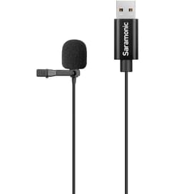 Микрофон петличный Saramonic SR-ULM10 с кабелем 2м для компьютеров, USB фото