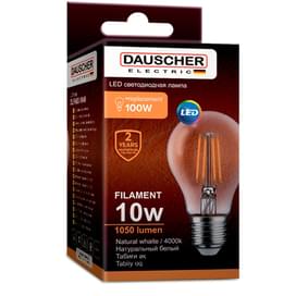 Светодиодная лампа Dauscher FILAMENT A60 10W 4000К 1050lm E27 Нейтральный фото