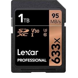 Карта памяти SD 1TB Lexar Professional, 633x UHS-I, RW 95/70 MB/s U3 (LSD1TCB633) фото