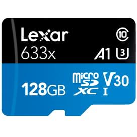 Карта памяти MicroSD 128GB Lexar High-Performance, 633x UHS-I, RW 100/45 MB/s U3 (LSDMI128BB633A) фото
