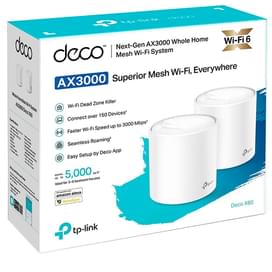 Mesh Wi-Fi үй жүйесі, TP-Link Deco X60 Dual Band, Wi-Fi 6, 3000 Mbps дейін (Deco X60) фото