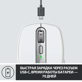 Мышка беспроводная USB/BT Logitech MX Anywhere 3, Pale Grey фото