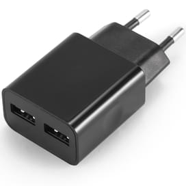 Адаптер питания Neo 2*USB, 3A, 15W, Black (AC-18-EU-2UW-WH) фото