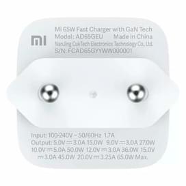 Сетевое зарядное устройство 1*Type-C 65W, Xiaomi Mi with GaN Technology, White + Cable (BHR4499GL) фото