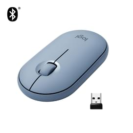 Мышка беспроводная USB/BT Logitech Pebble M350, Blue/Grey (910-005719) фото