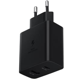 Адаптер питания Samsung, 1*USB, 1*Type-C 35Вт Charger Duo, Черный (EP-TA220NBEGRU) фото