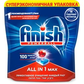 Таблетки для посудомоечных машин FINISH All in 1 Max 100 шт фото
