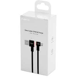 Кабель USB 2.0 - MicroUSB, Neo, 1м, L-Type, Black (NEO-USB-MUSBLT) фото