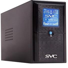 ИБП SVC, 600VA/360W, AVR:165-275В, 2 Shuko, Black (V-600-L-LCD) фото