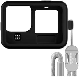 GoPro Hero 9 арналған бауы бар силиконды қапшығы, қара (ADSST-001) фото