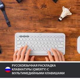 Клавиатура беспроводная BT Logitech K380, White (920-009589) фото