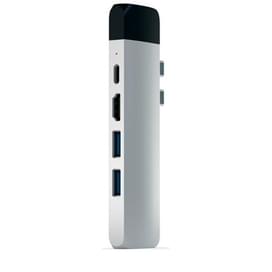 Macbook арналған Type-C Dual шоғырлағышы, 1*Type-C PD (87W),1*HDMI,2*USB3.0, Satechi, Күміс (ST-TCPHES фото