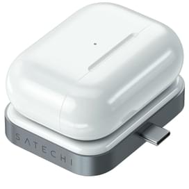 Беспроводное зарядное устройство Satechi, Wireless Charging Dock for AirPods, Space Grey (ST-TCWCDM) фото