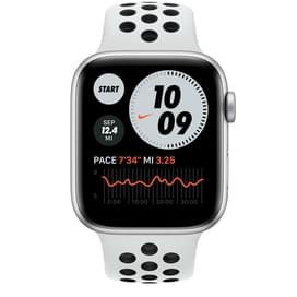 Смарт-часы Apple Watch Nike SE GPS, 44mm Silver Aluminium Case with Platinum Nike Sport Band (MKQ73G фото