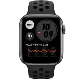 Смарт-часы Apple Watch Nike SE GPS, 44mm Space Gray Aluminium Case with Black Nike Sport Band (MKQ83 фото