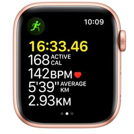 Смарт-часы Apple Watch SE GPS, 44mm Gold Aluminium Case with Starlight Sport Band (MKQ53GK/A) фото