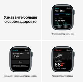 Смарт-часы Apple Watch Series 7 GPS, 41mm Midnight Aluminium Case with Midnight Sport Band фото