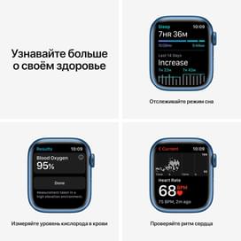 Apple Watch Series 7 GPS Смарт сағаты, 41mm Blue Aluminium Case with Abyss Blue Sport Band фото