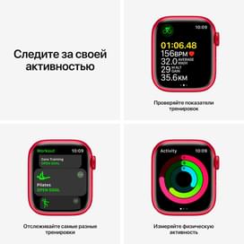Смарт-часы Apple Watch Series 7 GPS, 41mm (PRODUCT)RED Aluminium Case with (PRODUCT)RED Sport Band фото