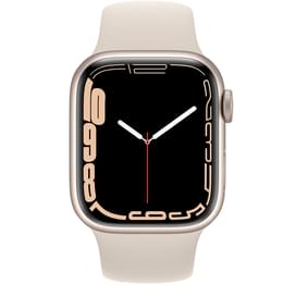 Смарт-часы Apple Watch Series 7 GPS, 45mm Starlight Aluminium Case with Starlight Sport Band фото
