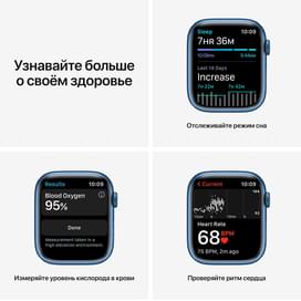 Смарт-часы Apple Watch Series 7 GPS, 45mm Blue Aluminium Case with Abyss Blue Sport Band фото