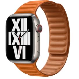 Браслет 45mm Golden Brown Leather Link S/M (ML7U3ZM/A) фото